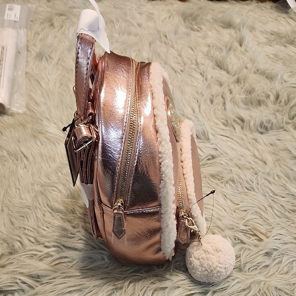GUESS Metallic Rose Pink Backpack - Picture 7 of 9